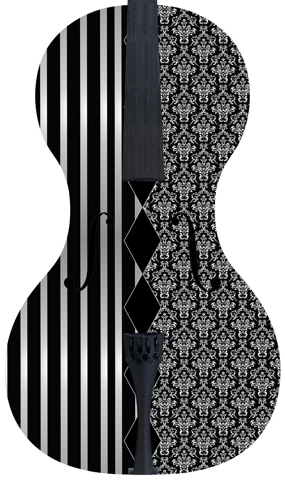 Forte3D Carbon Fiber Cello -Damask Stripe -Juleez