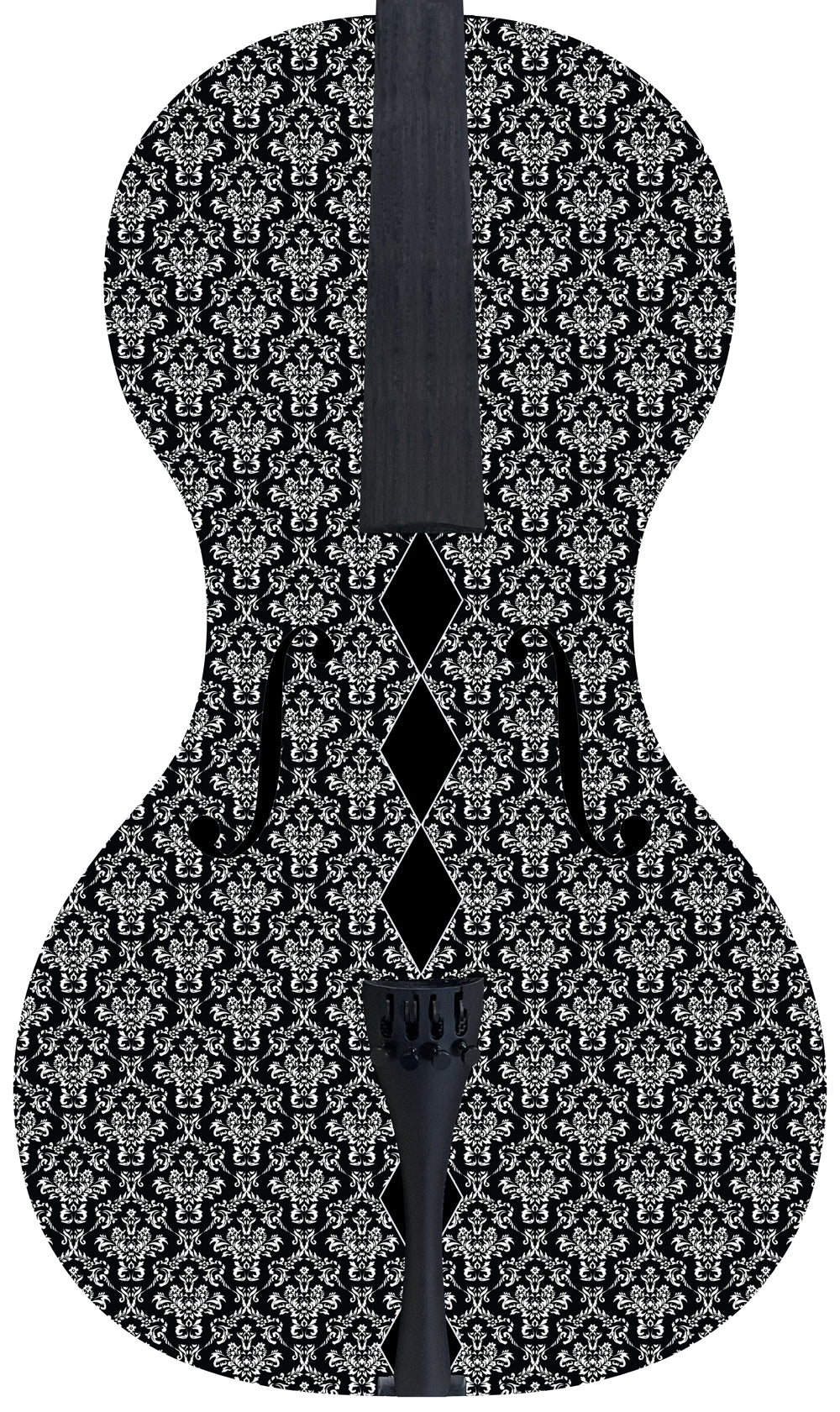 Forte3D Carbon Fiber Cello - Art Cello -Damask Print-Juleez