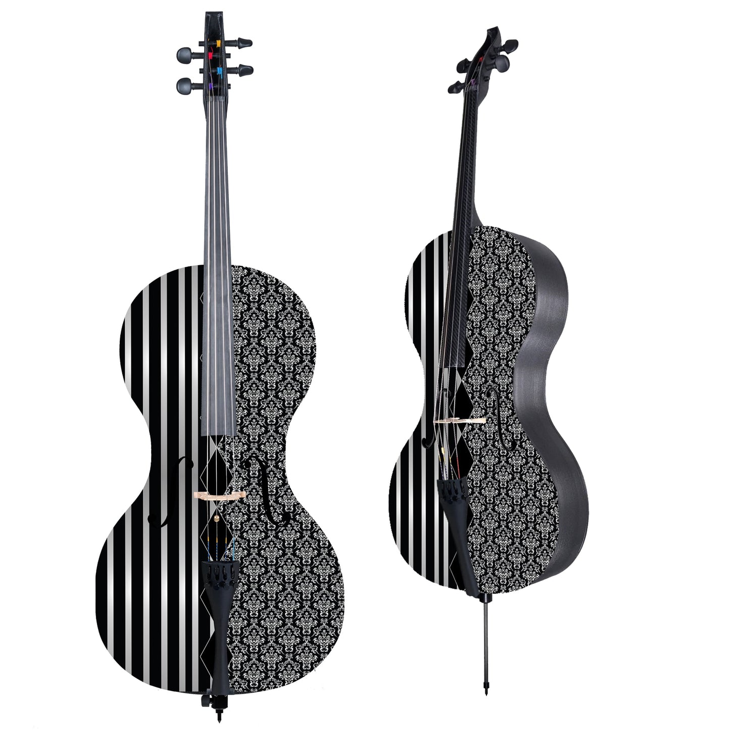 Forte3D Carbon Fiber Cello Juleez Damask Stripe