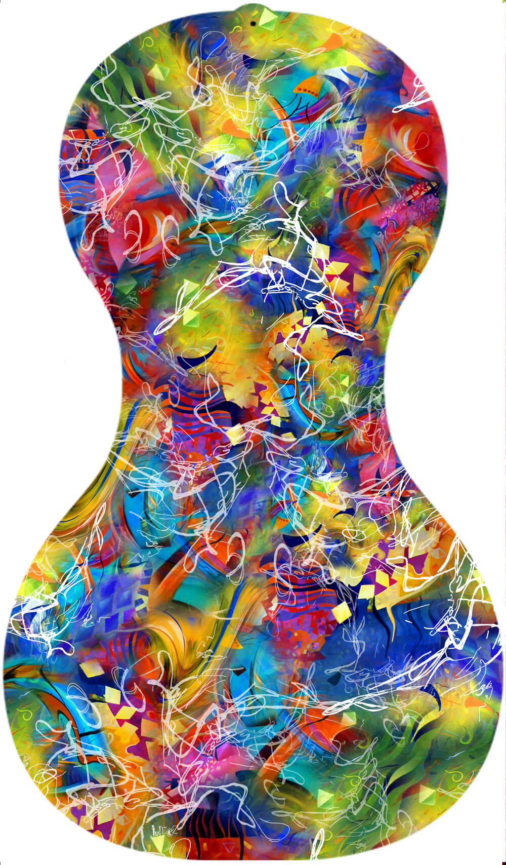 Forte3D® Cello Fine Art Cellos Painted BACK by Juleez