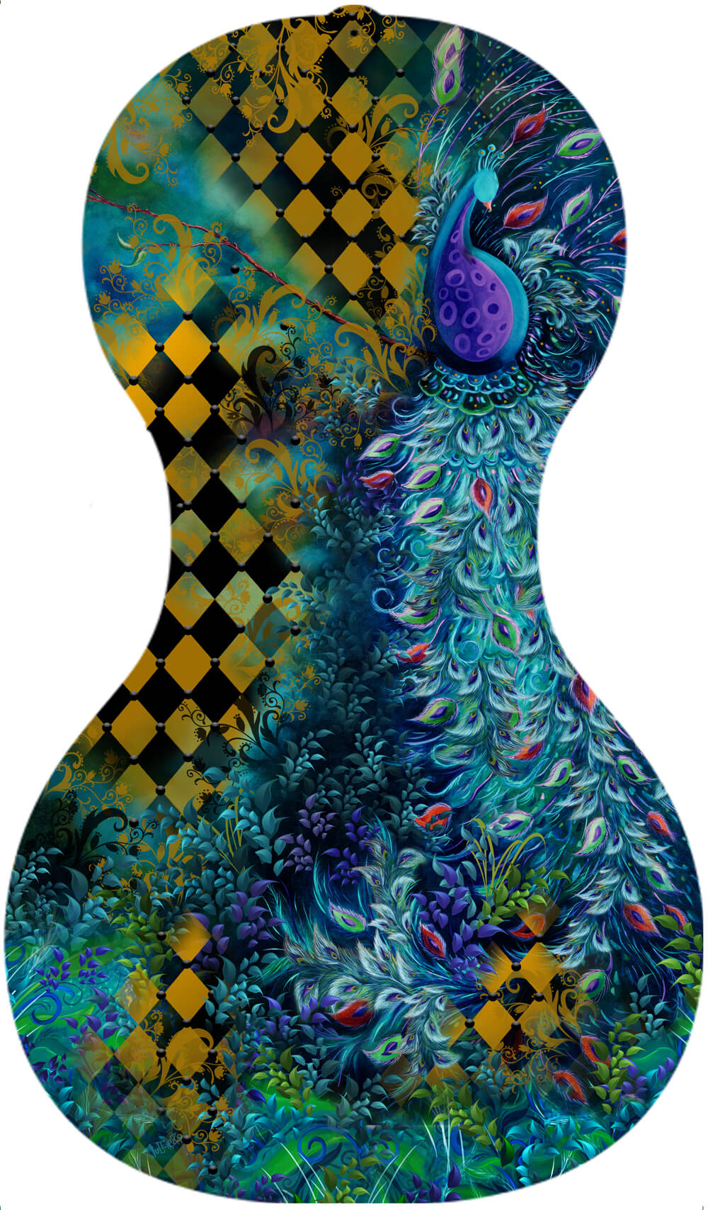 Forte3D® Cello Fine Art Cellos Painted BACK by Juleez