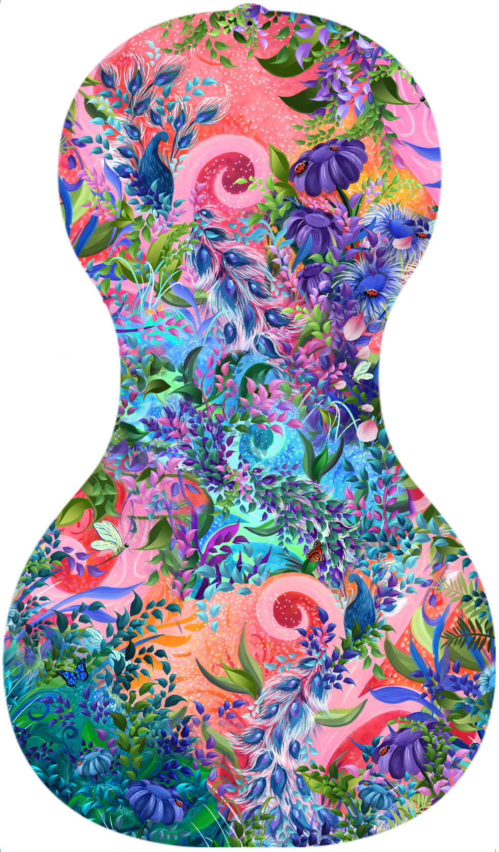 Forte3D® Cello Fine Art Cellos Painted BACK by Juleez