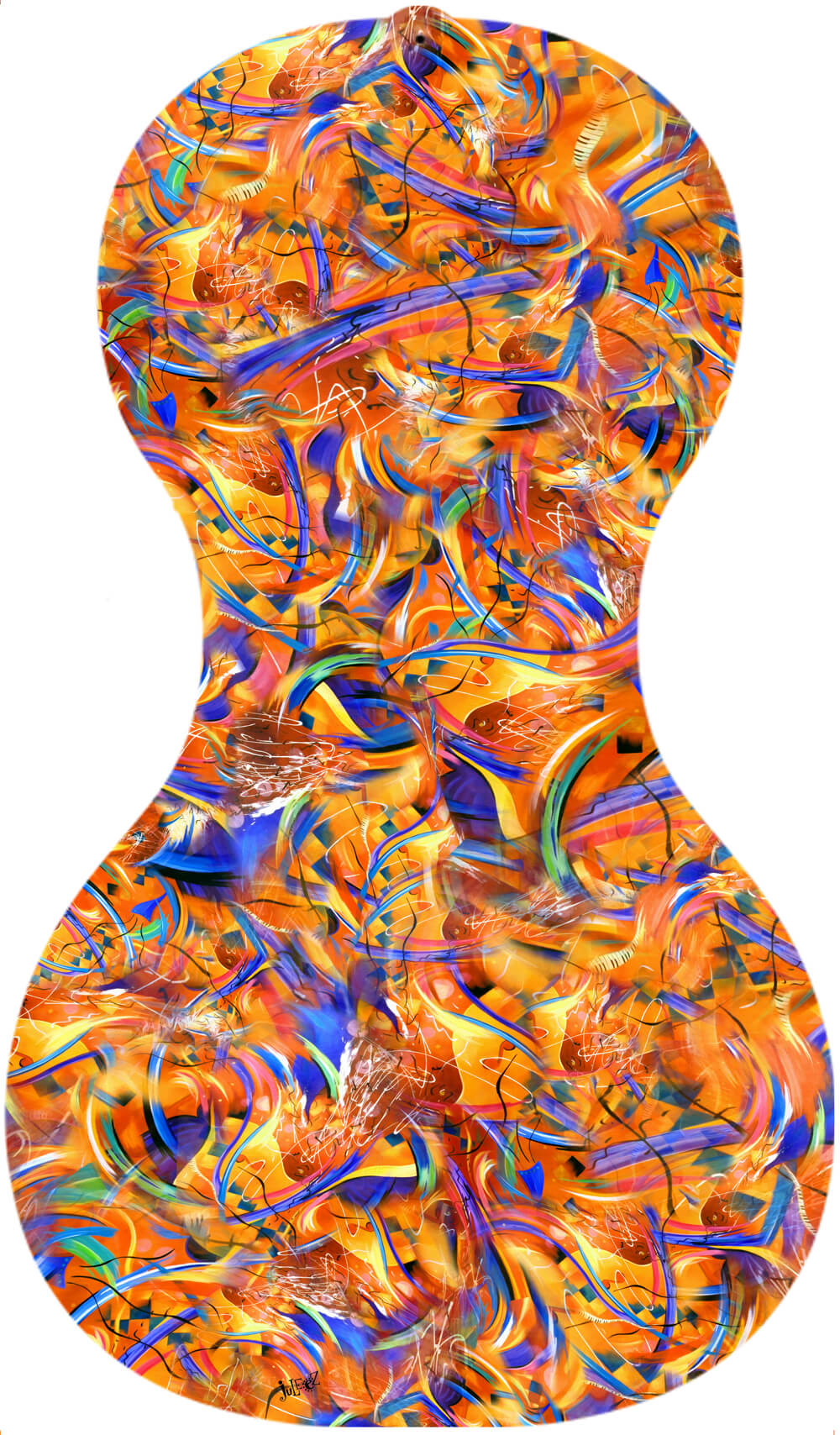 Forte3D® Cello Fine Art Cellos Painted BACK by Juleez