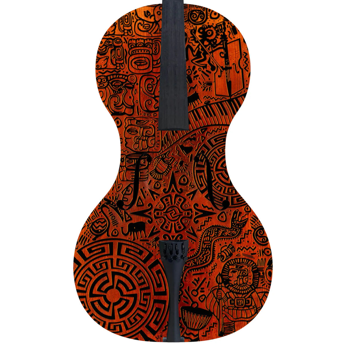 Forte3D® Cello with Fine Art TOP AND OR BACK by Juleez Art
