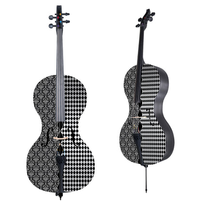 Forte3D Carbon Fiber Art Top Cello - Damask Harlequin -Juleez