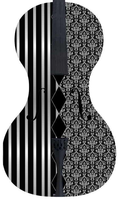 Forte3D Carbon Fiber Cello -Damask Stripe -Juleez