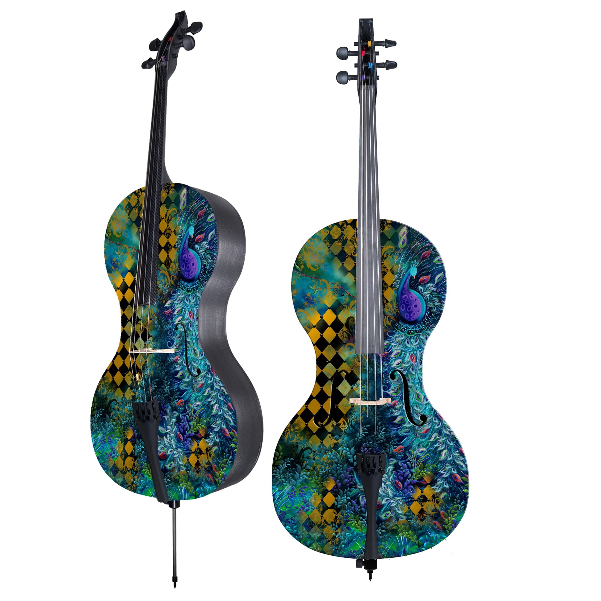 Forte3D Carbon Fiber Cello Art Top Peacock Juleez
