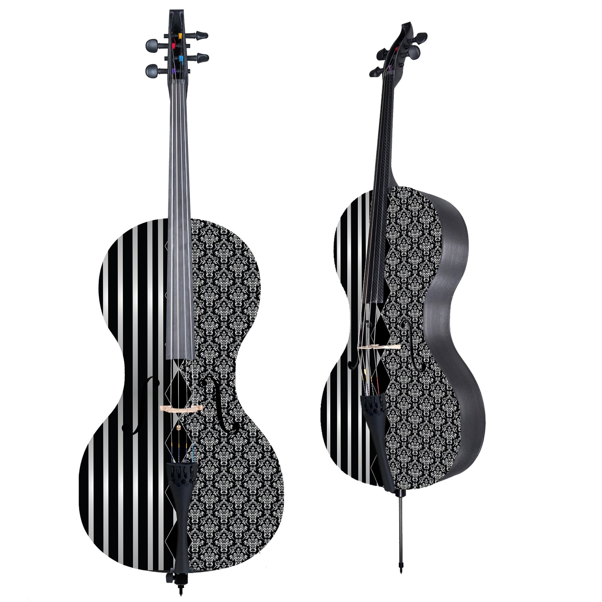 Forte3D Carbon Fiber Cello Juleez Damask Stripe
