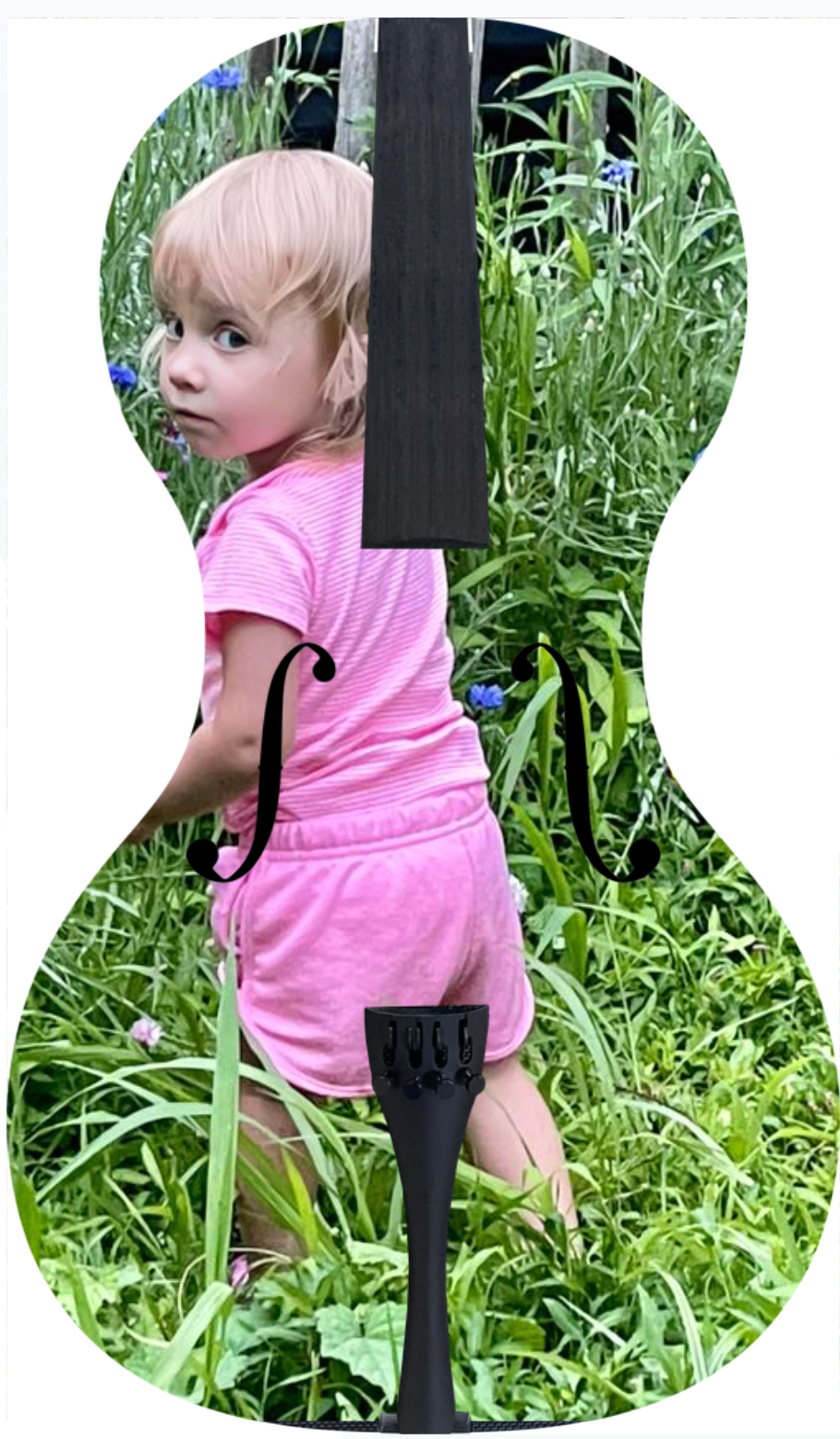 Forte3D® Cello - CUSTOM IMAGE painted on TOP - design your own!