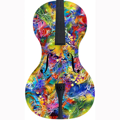 Forte3D® Cello with Fine Art TOP AND OR BACK by Juleez Art