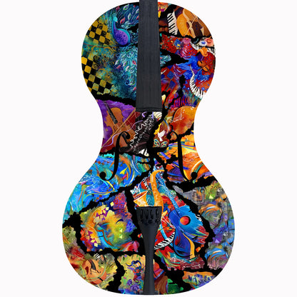 Forte3D® Cello with Fine Art TOP AND OR BACK by Juleez Art