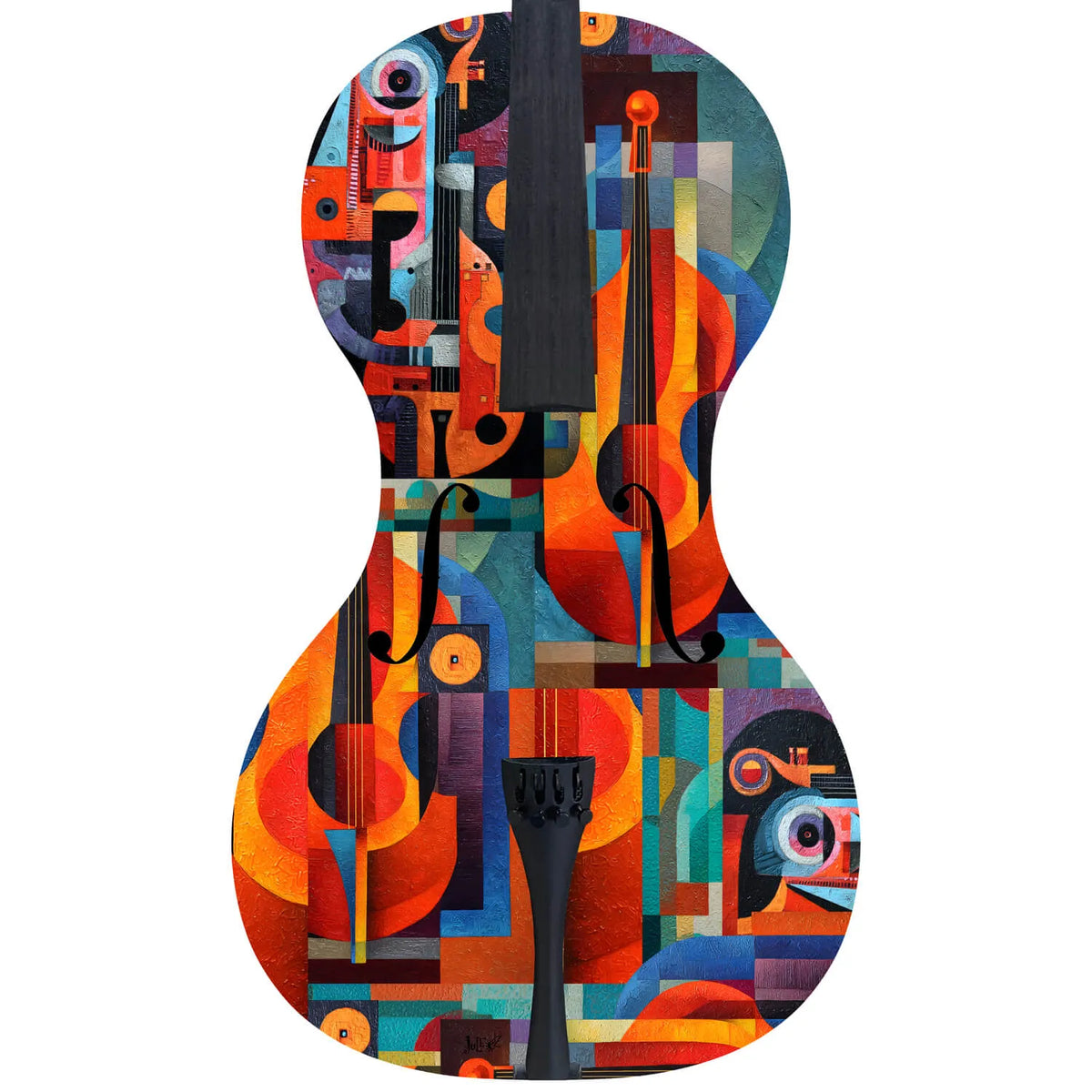 Forte3D® Cello with Fine Art TOP AND OR BACK by Juleez Art