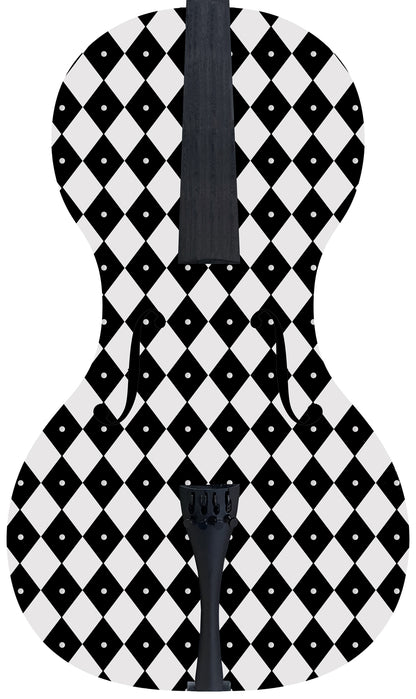 forte3D Carbon Fiber Cello - Art Top Cello- Harlequin Pearl -Juleez