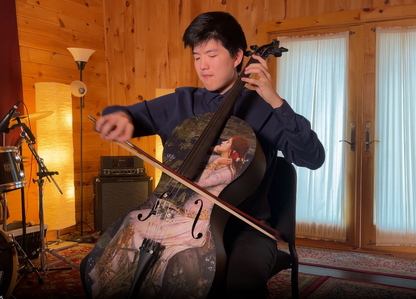 Forte3D® Cello with Fine Art TOP AND OR BACK by Juleez Art